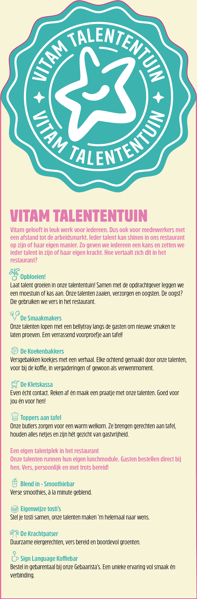 Menukaart Talententuin
