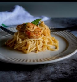 pasta met garnalen